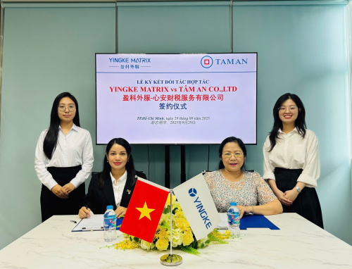 LỄ KÝ KẾT HỢP ĐỒNG HỢP TÁC CHIẾN LƯỢC GIỮA CÔNG TY DỊCH VỤ KẾ TOÁN TÂM AN VÀ CÔNG TY TNHH YINGKE VIỆT NAM